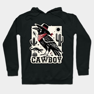 Cawboy Funny Crow Cowboy Hoodie